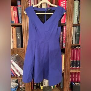 Kate Spade Saturday Blue Sleeveless V-Neck Fit and Flare Dress